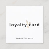 白エレガント金ゴールドフェイクシザーロイヤリティカード ロイヤリティカード (正面)