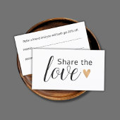 白エレガント金ゴールドフェイクハート美しいサロン 紹介カード