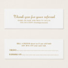 白エレガント金ゴールドフェイク美しいサロン紹介カード