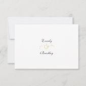 白エレガント金ゴールドフローラスクリ縁どプトフレームRSVP (裏面)