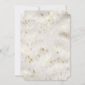 白エレガント金ゴールドブライダルシャワー 招待状 (裏面)