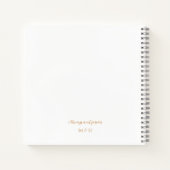 白エレガント金ゴールドブルゴーニュ離れは「あいさつ」 ノートブック (裏面)