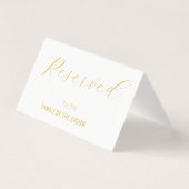 白エレガント金ゴールド予約結婚座席表 (裏面)