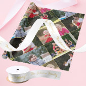 白エレガント金ゴールド名ハッピーバースデーギフトラップ サテンリボン