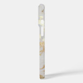 白エレガント金ゴールド大理石モダンユニーク Case-Mate iPhoneケース (裏面 / 左)