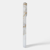 白エレガント金ゴールド大理石モダンユニーク Case-Mate iPhoneケース (裏面 / 右)