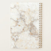 白エレガント金ゴールド大理石写真ウェディングプランナー プランナー手帳 (裏面)