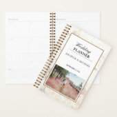 白エレガント金ゴールド大理石写真ウェディングプランナー プランナー手帳 (ディスプレー)