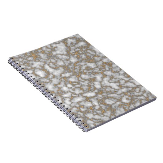 白エレガント金ゴールド大理石 ノートブック (右側)