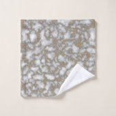 白エレガント金ゴールド大理石 バスタオルセット (ウォッシュタオル)