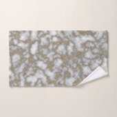 白エレガント金ゴールド大理石 バスタオルセット (ハンドタオル)