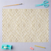 白エレガント金ゴールド対角グランジストライプラグジュアリ 薄葉紙 (クラフト)