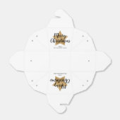 白エレガント金ゴールド星クリスマス フェイバーボックス (折り畳みなし)