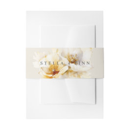 白エレガント金ゴールド結婚の砂 招待状ベリーバンド