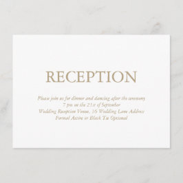 白エレガント金ゴールド結婚披露宴 エンクロージャーカード