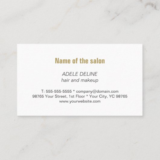 白エレガント金ゴールド美しい贈与証 割引カード (裏面)