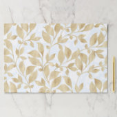 白エレガント金ゴールド葉グリーボタニカル ペーパーパッド (インサイチュ)