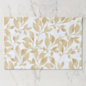 白エレガント金ゴールド葉グリーボタニカル ペーパーパッド (正面)