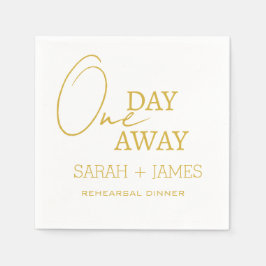 白エレガント金ゴールド1日リハーサル遠くにディナー スタンダードカクテルナプキン