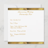 白エレガント金ゴールド50周年記念パーティーイベント 招待状 (裏面)