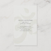 白エレガント金ホイルロータスヨガインストラクター 名刺 (裏面)