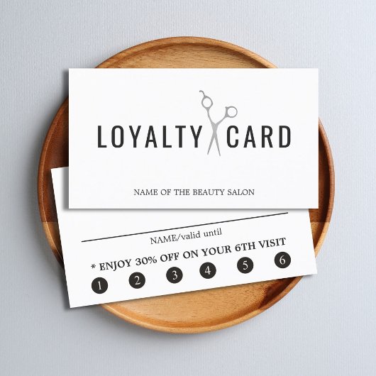 白エレガント銀フェイク鋏はっきりした ロイヤリティカード