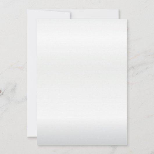 白エレガント銀フラクタル結婚ル 招待状 (裏面)