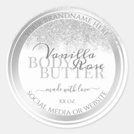 白エレガント銀製品の包装ラベル ラウンドシール