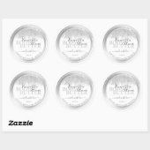 白エレガント銀製品の包装ラベル ラウンドシール (シート)