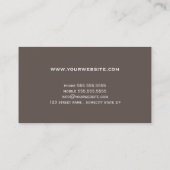 白エレガント銀食器シェフビストロ名刺 名刺 (裏面)