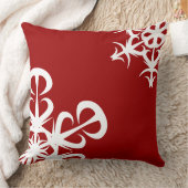 白エレガント雪の結晶 クッション (ブランケット)