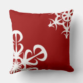 白エレガント雪の結晶 クッション (裏面)