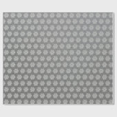 白エレガント雪片ミニマル ラッピングペーパー (フラット)