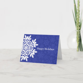 白エレガント雪片（真夜中） カード