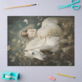 白エレガント馬の切り離 薄葉紙 (クラフト)