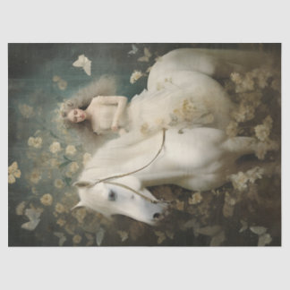 白エレガント馬の切り離 薄葉紙