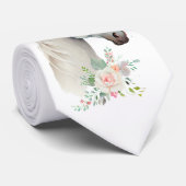 白エレガント馬ボホフローラ ネクタイ (ロール)