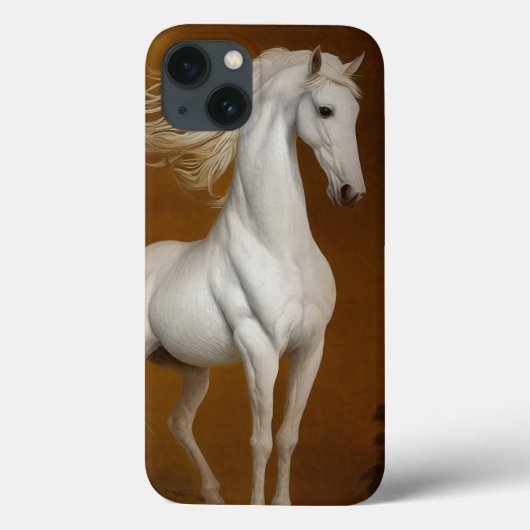 白エレガント馬 Case-Mate iPhoneケース (裏面)