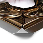 白エレガント鳩の場面 ポスター (角)