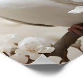 白エレガント鳩 ポスター (角)