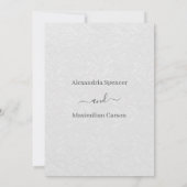 白エレガント黄レースフローラ結婚ズ 招待状 (裏面)