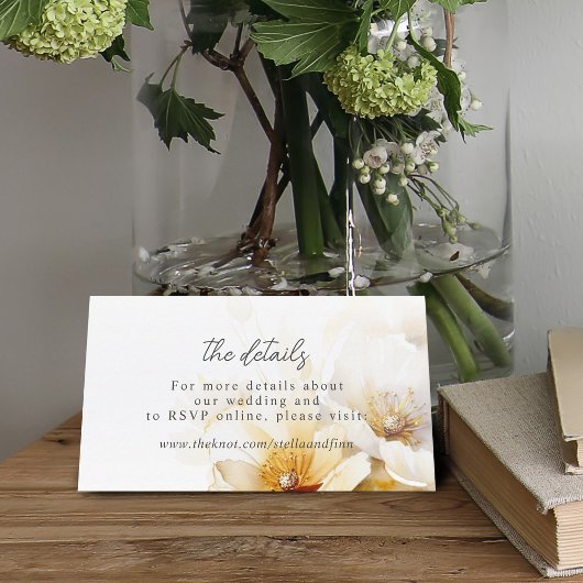 白エレガント黄金ゴールド花詳細 エンクロージャーカード