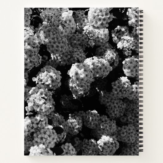 白エレガント黒のカスタム写真日報  ノートブック (裏面)