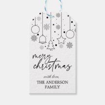 白エレガント黒のシンプルクリスマス