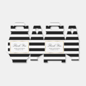 白エレガント黒のストライプ結婚 フェイバーボックス (折り畳みなし)