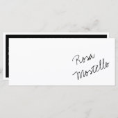 白エレガント黒のビジネス名 (正面/裏面)