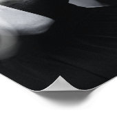 白エレガント黒のポスターの女性 ポスター (角)