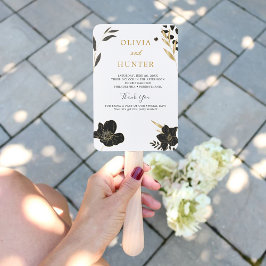 白エレガント黒の写結婚真ファン ハンドファン