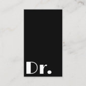 白エレガント黒の医療従事者 名刺 (正面)