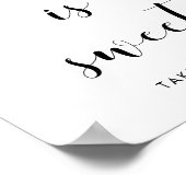 白エレガント黒の愛は甘い結婚しるし ポスター (角)